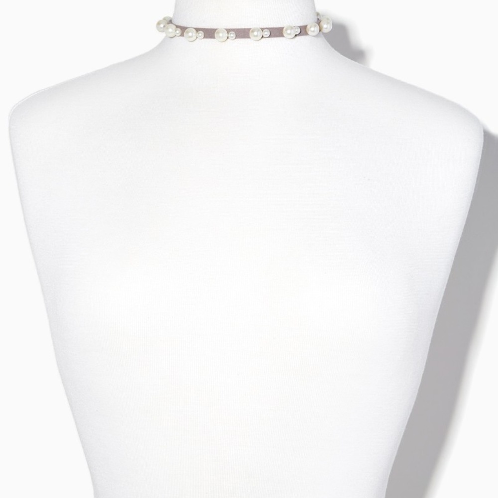 SLIM DOUBLE PEARL CHOKER